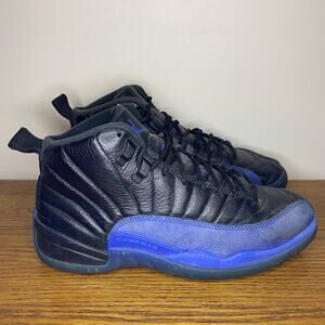 Air Jordan 12 Retro Black Game Royal Blue Sneakers Shoes 130690–014 Size 8